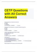 CETP Questions with All Correct Answers