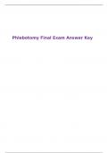 Phlebotomy Final Exam Answer Key