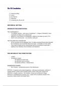 US Constitution and Federalism (ft. UK Comparison) notes - Edexcel A Level Politics