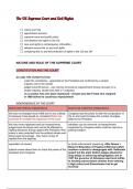 US Supreme Court and Civil Rights (ft. UK Comparison) notes - Edexcel A Level Politics