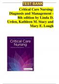 Priorities in Critical Care Nursing 8th edition Urden Stacy Lough Test Bank