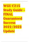 WGU C215 Operations Management -Objective Assessment Prep Guide & Terminologies Combo Study Guide 1. customer focus 2. continuous improvement 3. employee empowerment 4. use of quality tools 5. product design 6. process management 7. managing supplier qual