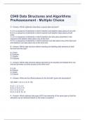 C949 Data Structures and Algorithms PreAssessment - Multiple Choice