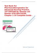 Test Bank For Pharmacotherapeutics for Advanced Nursing Practice, 1ST EDITION By Tammie Lee Demler 9781284154290 Chapter 1-14 Complete Guide .