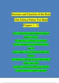 Test Bank for Structure & Function of the Body 16th Edition Kevin T. Patton & Gary A. Thibodeau | Complete Chapter 1 - 22 | 100 % Verified