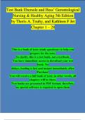 Test Bank Ebersole and Hess’ Gerontological Nursing & Healthy Aging 5th Edition by Theris A. Touhy, and Kathleen F Jet Chapter 1 - 28  | 100 % Verified