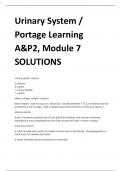 Urinary System /  Portage Learning  A&P2, Module 7 SOLUTIONS