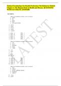 Medical-Terminology-for-Health-Professions-7th-Edition-by-Ehrlich Chapter 2: The Human Body in Health and Disease. QUESTIONS WITH ACCURATE ANSWERS