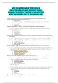 ATI RN MEDSURG 2022/2023 PROCTORED EXAM- LATEST 100% CORRECT STUDY GUIDE (QUESTIONS AND ANSWERS WITH RATIONALES)