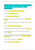 Straighterline Anatomy and Physiology 1 All Questions and answers. Latest Masterpiece. For help with Straighterline courses, reach me at wamaesymon@gmail.com. I guarantee Grade A+ whih is 95% and above.