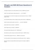 Wingate Lab KNR 280 Exam Questions & Answers