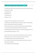 OAE 043 Special Education Test  | Questions with 100% Correct Answers | Updated & Verified | 39 Pages