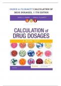 OGDEN & FLUHARTY CALCULATION OF DRUG DOSAGES, 11TH ED TEST BANK - QUESTIONS & ANSWERS (ALL CHAPTERS) VERSION UPDATED