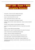 CHST 200 - Exam 1 With Complete Solution