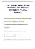 EMT FISDAP REAL FINAL EXAM QUESTIONS AND CORRECT ANSWERS|EMERGENCY MEDICAL TECHNICIAN|EMT FINAL EXAM 2023 LATEST