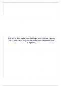 Exit HESI Test Banks (over 3000 Q's and Answers ) spring 2023 / Exit HESI Prep Distinction Level Assignment Has everything.