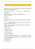 APHY102 Respiratory System Exam 2023