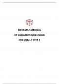 HY USMLE STEP 1 EQUATION QUESTION BANK (EXCLUSIVE)