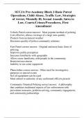 SCCJA Pre-Academy Block 2-Basic Patrol Operations, Child Abuse, Traffic Law, Strategies of Arrest, Mentally Ill, Sexual Assault, Intro to Law, Courts/Crimes/Procedures, First Amendment