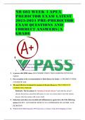 NR 603 WEEK 4 APEA PREDICTOR EXAM LATEST 2023-2024 PRE-PREDICTOR EXAM QUESTIONS AND CORRECT ANSWERS|A GRADE