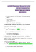 AZ-104 Renewal Exam Qs-with 100% CORRECT & VERIFIED ANSWERS-2023/2024