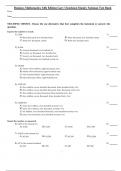 Test Bank for Business Mathematics 14th Edition Gary Clendenen Stanley Salzman / All Chapters 1 - 16 / Full Complete 2023