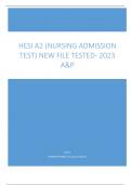 HESI A2 NEW FILE TESTED- 2023 A&P