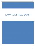 LAW 531 Final Exam