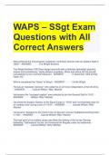 WAPS – SSgt Exam Questions with All Correct Answers 