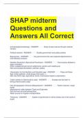 SHAP midterm Questions and Answers All Correct 