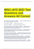 WGU c810 2023 Test Questions and Answers All Correct 