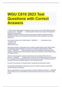 WGU C810 2023 Test Questions with Correct Answers 