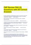 FNP Review FNU (2) Questions with All Correct Answers 