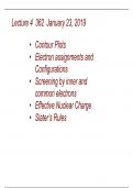 Descriptive Inorganic Chemistry 4-Contour Plots, Electron Assigments & Configurations, Texas A&MU 2019 