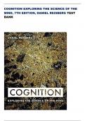 COGNITION EXPLORING THE SCIENCE OF THE MIND 7TH EDITION  DANIEL REISBERG TEST BANK