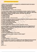 CTR Practice Exam Questions What level of protection is needed for confidential health information within an organization? a. Maximum protection b. Minimally required protection c. Reasonable protection d. Total protection: c. Reasonable protection