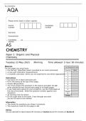 AQA AS CHEMISTRY Paper 2 MAY 2023 QUESTION PAPER > Organic and Physical Chemistry