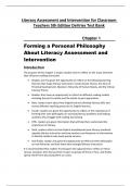 Complete Test Bank Literacy Assessment and Intervention for Classroom Teachers 5th Edition DeVries  Questions & Answers with rationales (Chapter 1-14)