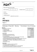 AQA AS PHYSICS Paper 1 MAY 2023 official question paper