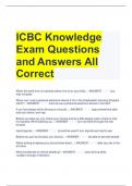 ICBC Knowledge Exam Questions and Answers All Correct 