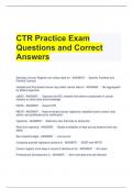 SEER CTR Exam Operations Questions and Correct Answers 