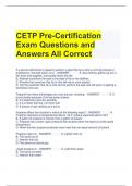 CETP Pre-Certification Exam Questions and Answers All Correct 