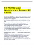 PSPO 2023 Exam Questions and Answers All Correct