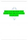 HESI LIVE REVIEW TEST BANK FOR THE NCLEX-RN EXAM 2023.