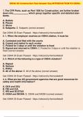 OSHA 30 Construction Test Answer Key INTRODUCTION TO OSHA - FlasCards The CFR Parts, such as Part 1926 for Construction, are further broken down into ___________, which group together specific and detailed stan