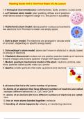 Reading Guide Unit 6: Chemical Basis of Life Lesson 1. 4 biological macromolecules: carbohydrates, lipids, proteins, nucleic acids 2. JJ Thomson atom model: plum pudding, diffuse are of positive charge with small dense areas of negative charge in it, like