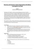 Complete Test Bank Diversity and Inclusion in Sport Organizations 4th Edition Cunningham  Questions & Answers with rationales (Chapter 1-15)