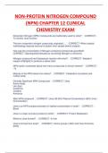 NON-PROTEIN NITROGEN COMPOUND  (NPN) CHAPTER 12 CLINICAL  CHEMISTRY EXAM