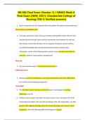 NR 602 Final Exam (Version-1 &2) / NR602 Week 8 Final Exam (NEW, 2021): Chamberlain College of Nursing (100 % Verified answers)NR 602 MIDTERM EXAM – QUESTION AND ANSWERS/NR 602 midterm study guide/ NR 602 Week 4 Clinical Pearl Case Study& TEST BAK