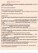 EPIC Modules Final Exam Study o cbnuxw 1. Which of the following will the fire marshal be concerned with?: Number of people in the event space Risk of fire-causing substances Ability of attendees to exit in case of emergency 2. An outdoor event permit mus